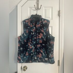The North Face Blue and Pink Fleece Vest, XXL